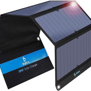 The Bigblue SolaPowa 28 is the best portable solar charger for camping